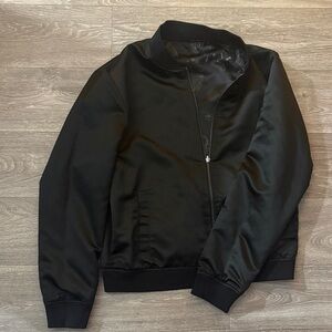 Guess Men's Classic Black Bomber Jacket